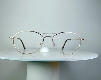 Eyeglasses Aviator TOM FORD Elvis 2.0 Gold plated frames oval