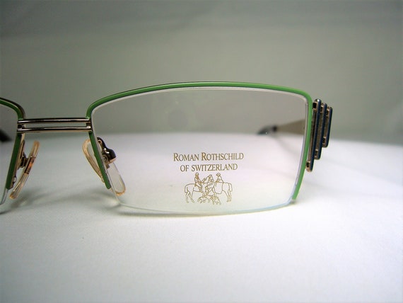 Roman Rothschild, luxury eyeglasses, Gold plated … - image 3
