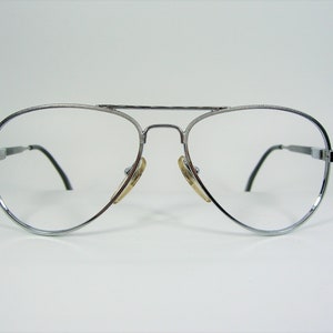 Brillengestell, Aviator, oval, quadratisch, platiniert, Luxus, New Old Stock, Hyper Vintage, Unikat