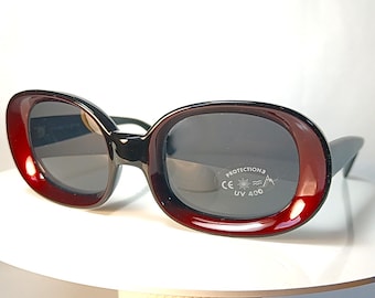 Occhiali da sole Jackie O ovali con montatura profonda e spessa da donna, rari, nuovi, vintage glamour, stock di magazzino