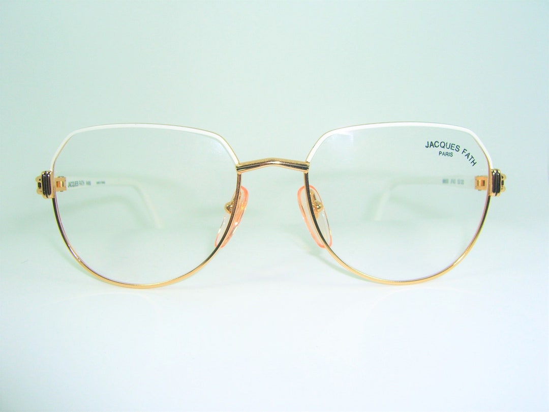 Jacques Fath Luxury Eyeglasses Aviator Gold Plated Oval -  Denmark