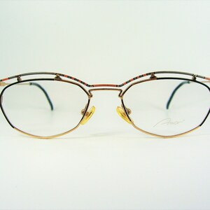 Amor, luxury eyeglasses, Gold plated, diamond, oval, frames, hyper vintage, NOS, super rare