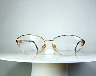 Luxury eyeglasses Fleur de Lys Gold plated  oval frames