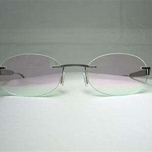 ByWP, eyeglasses, rimless, oval, round, frames, men&#39;s, women&#39;s, NOS, ultra vintage, rare