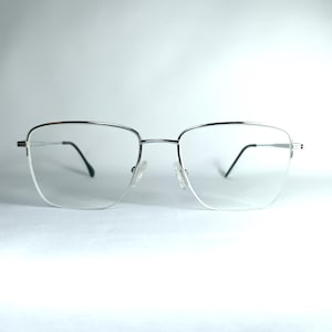 Eyeglasses, half rim, rectangular, oval, RUUD VAN DYKE, Platinum plated Titanium, frames, ultra vintage, rare