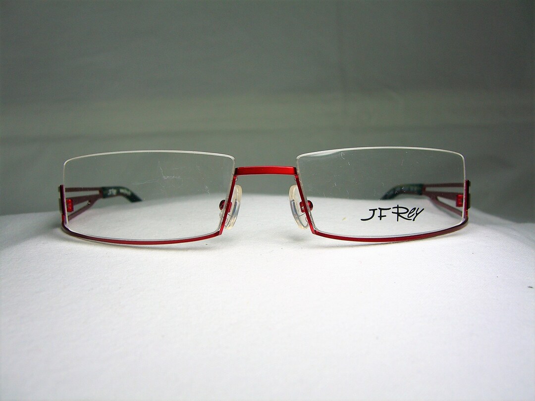Jean Francois Rey Titanium Eyeglasses, Crimson Half Rim Frames, NOS - Etsy