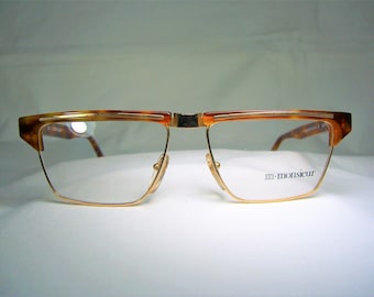 Gafas vintage Monsieur "Havana Gold", monturas chapadas en oro, fabricadas en Francia.