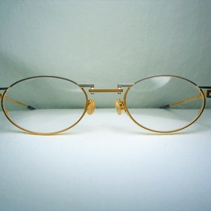 SABAHN, luxury eyeglasses, Gold plated Titanium, oval, frames, men's, women's, NOS, ultra vintage, very rare