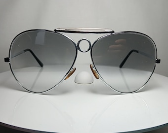 Occhiali da sole Aviator Shooters cromati ERMOSOL Italia Nuovi, rimanenze di magazzino