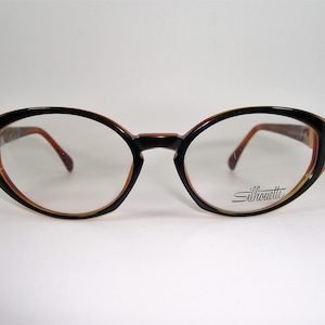 Silhouette, eyeglasses, frames, oval, women&#39;s, NOS, glam vintage, unique