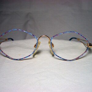 Teddy, eyeglasses, oval, diamond, 22kt gold plated, women&#39;s, frames, fine vintage