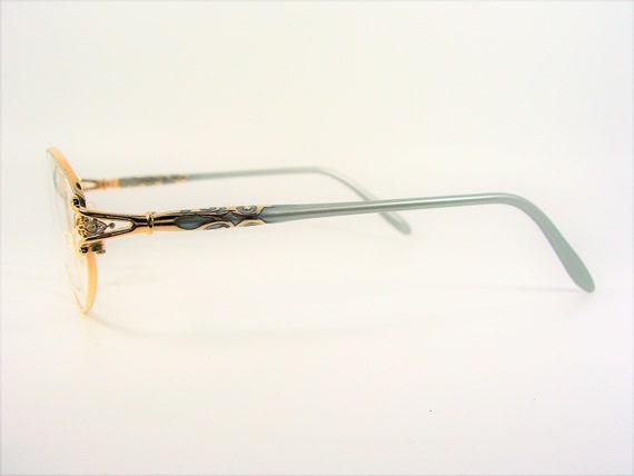 Neostyle, eyeglasses, half rim, Gold plated Titan… - image 5