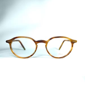 Eyeglasses, Lunor, luxury frames, oval, keyhole Panto, tortoise, New Old Stock, hyper vintage, rare