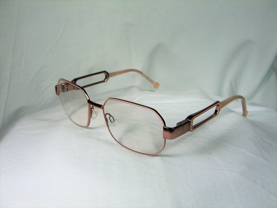 Red or Dead, eyeglasses, heptagonal, oval, rose g… - image 4