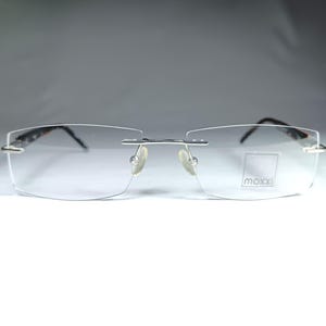Lunettes de vue sans monture, Moxxi, ovales, carrées, alliage de titane, montures, New Old Stock, vintage audacieux, rare