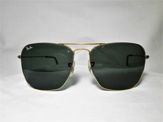 Ray Ban Caravan, 58 mm, sunglasses, 22kt gold plated, crystal lenses, B&L USA, vintage Ray Ban Caravan, 58 mm, sunglasses, 22kt gold plated, crystal lenses, B&L USA, vintage