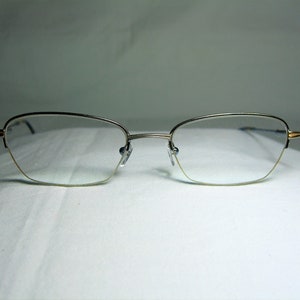 Vuillet Vega, brillen, halve rand, ovaal, Cat's Eye, platina geplateerde Titanium, frames, vrouwen, ultra vintage