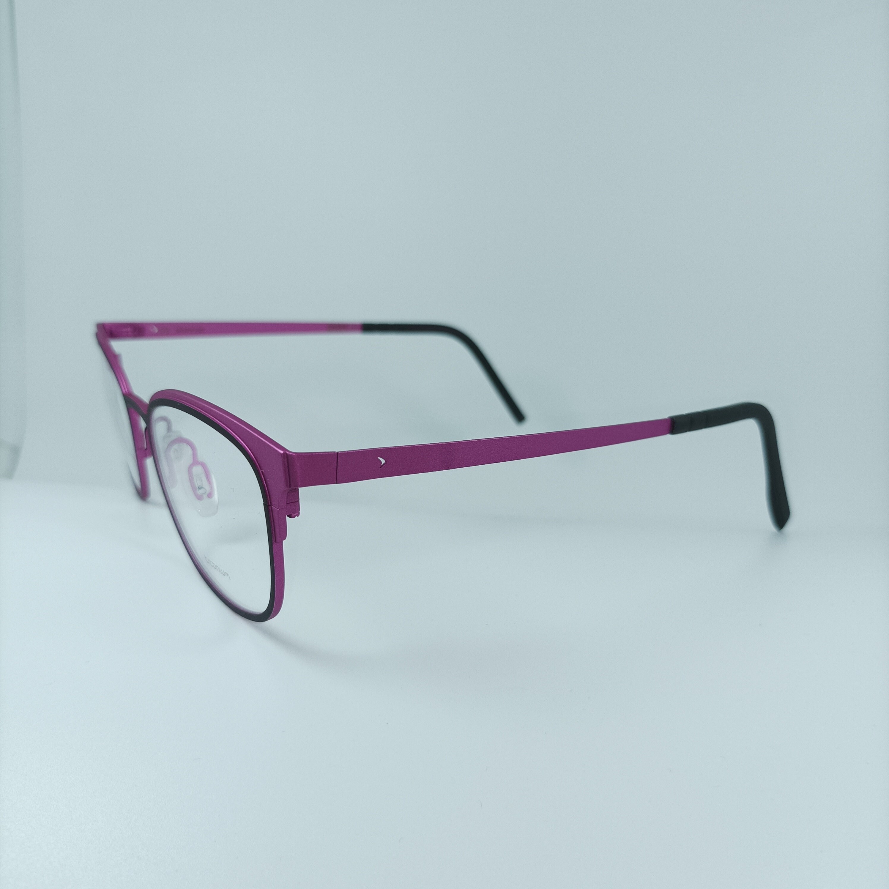 Blackfin Cat Eye Eyeglasses, Fuchsia Titanium Frames, Italy 
