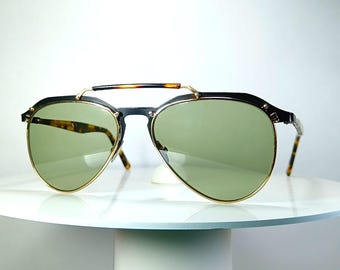 Sunglasses LGR SICARIUS Aviator Caravan Italy New Old Stock