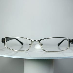 Gafas MIJIA con montura ovalada angular chapada en platino, nuevas de antiguo stock.