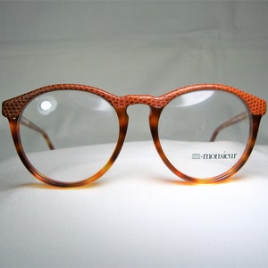 Monsieur, eyeglasses, panto, round, oval, frames, men's, women's, hyper vintage, NOS, ultra rare