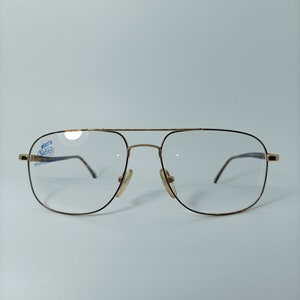 Safilo, luxury eyeglasses, Gold plated, Aviator, Pilot, square, frames, hyper vintage, New Old Stock, rare