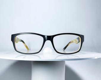 Prada eyeglasses rectangular oval frames horn acetate iconic vintage very rare