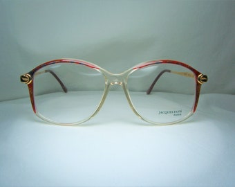 Jacques Fath, Luxury Eyeglasses, Gold Plated, Scallop, Oval - Main Image