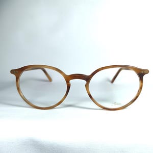 Eyeglasses, Lunor, luxury frames, oval, keyhole Panto, tortoise, New Old Stock, hyper vintage, rare