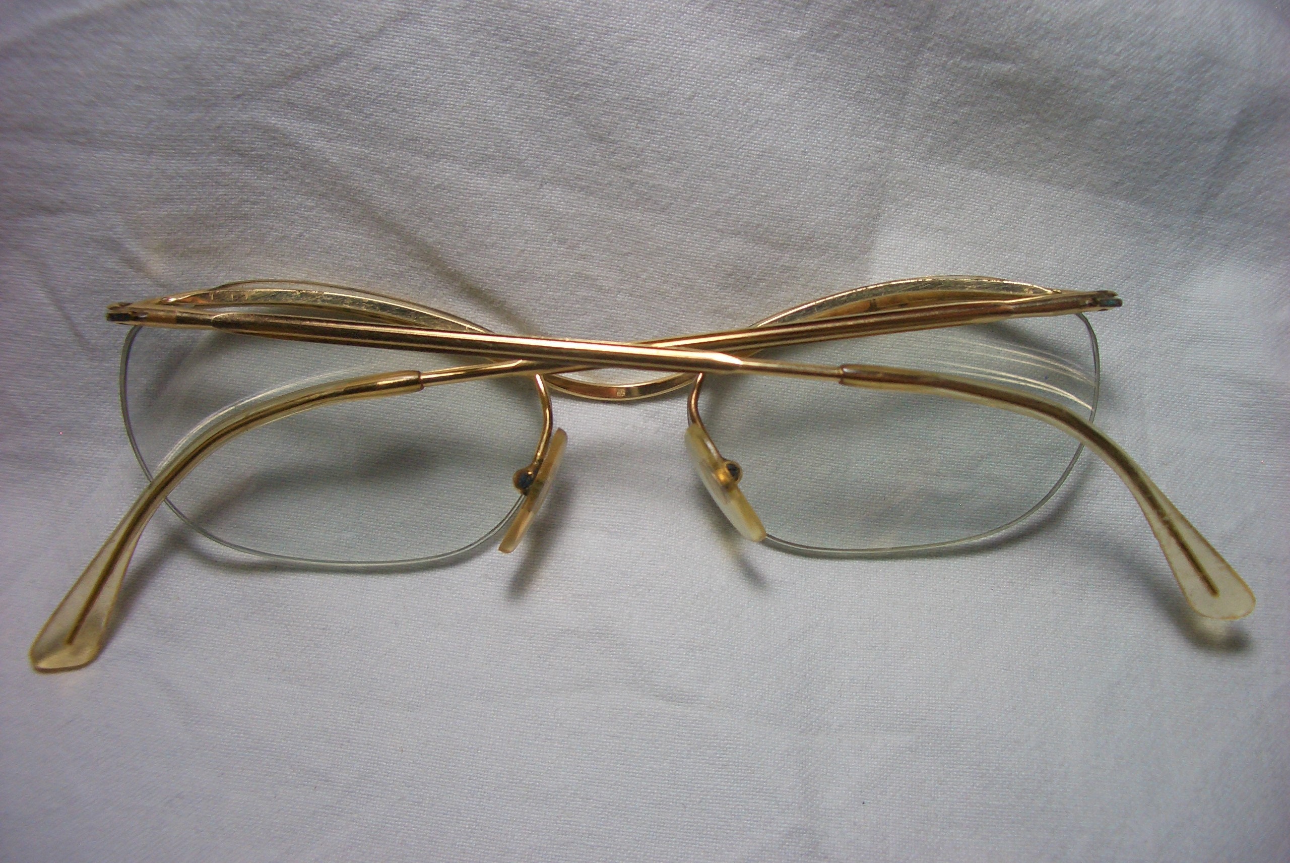 Ancienne Paire De Lunettes De Vue Amor Plaque Or - 2 Poinçons, Avec étui, Occasion, Pour Femme