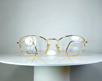 Lunettes de vue PIERRE CARDIN ovales Montures plaquées or New Old Stock