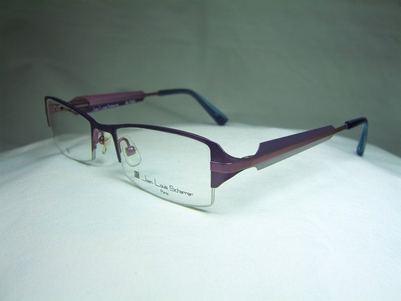Jean Louis Scherrer, eyeglasses, Titanium, half r… - image 4