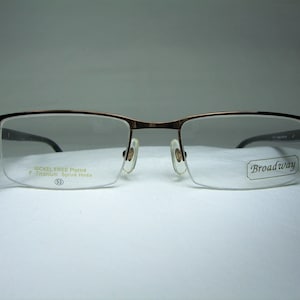 Broadway, eyeglasses, Titanium, half rim, square, oval, frames, men&#39;s, women&#39;s, NOS, hyper vintage, rare