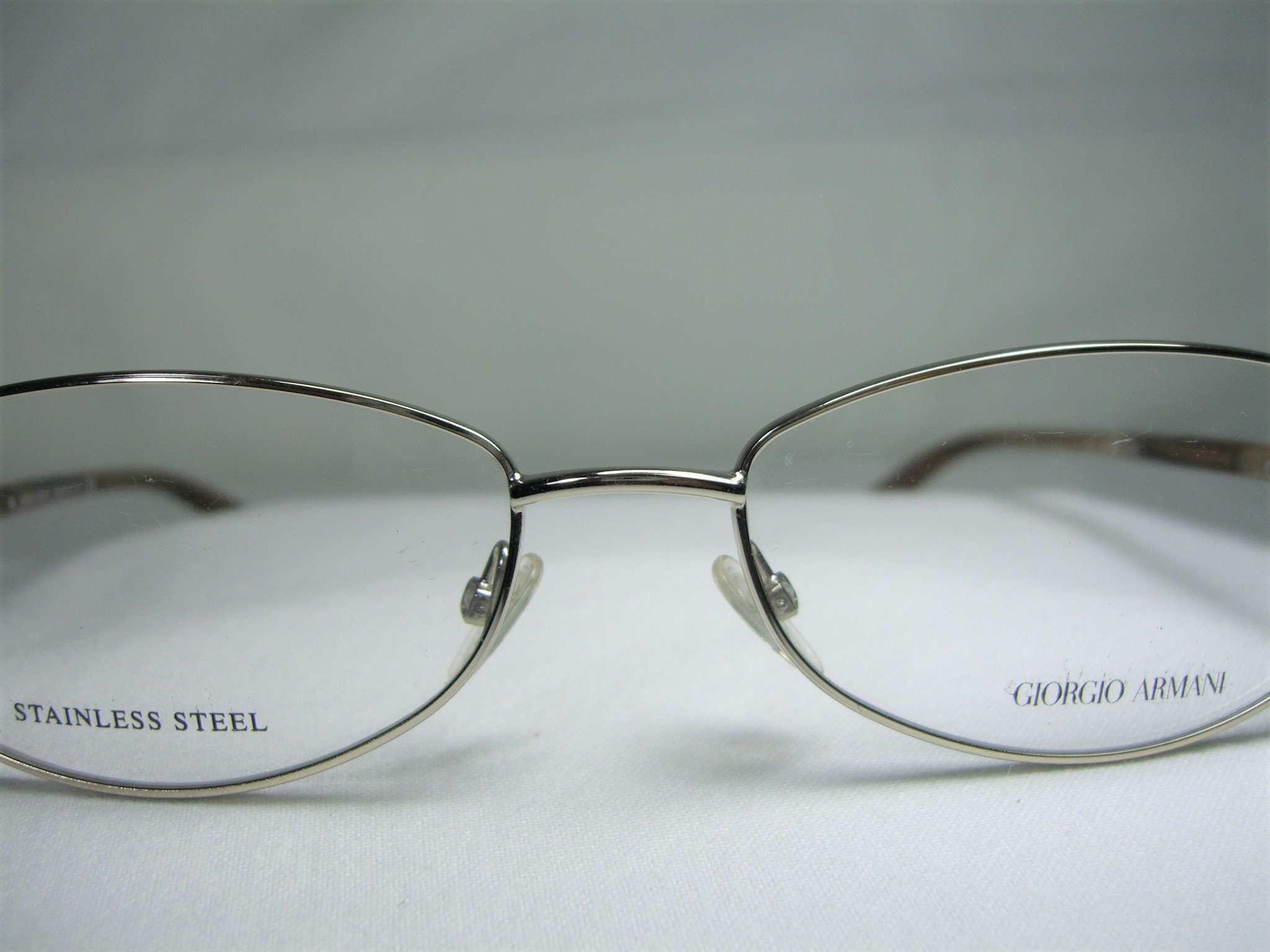 Giorgio Armani Eyeglasses Square Oval Frames Stainless - Etsy UK
