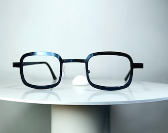 Okulary CULTURE CLUB Belgia Oprawki luksusowe prostokątne ze stopu tytanu owalne kultowe, RZADKIE