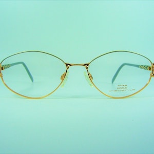 Neostyle, eyeglasses, half rim, Gold plated Titanium, frames, round, oval, NOS, hyper vintage, very rare