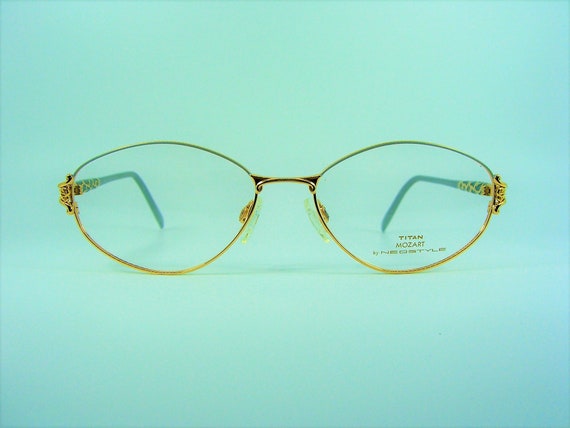 Neostyle, eyeglasses, half rim, Gold plated Titan… - image 1