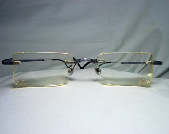Air Light, eyeglasses, rimless, square, frames, men's, women's, vintage