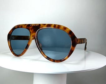 Luxury eyeglasses frames GUCCI Aviator oval angular Made in Japan