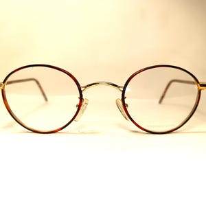 Lunettes de vue, montures, KALTHOFF 1818, Panto, alliage de titane, ovale, écaille, New Old Stock, ultra vintage, très rare