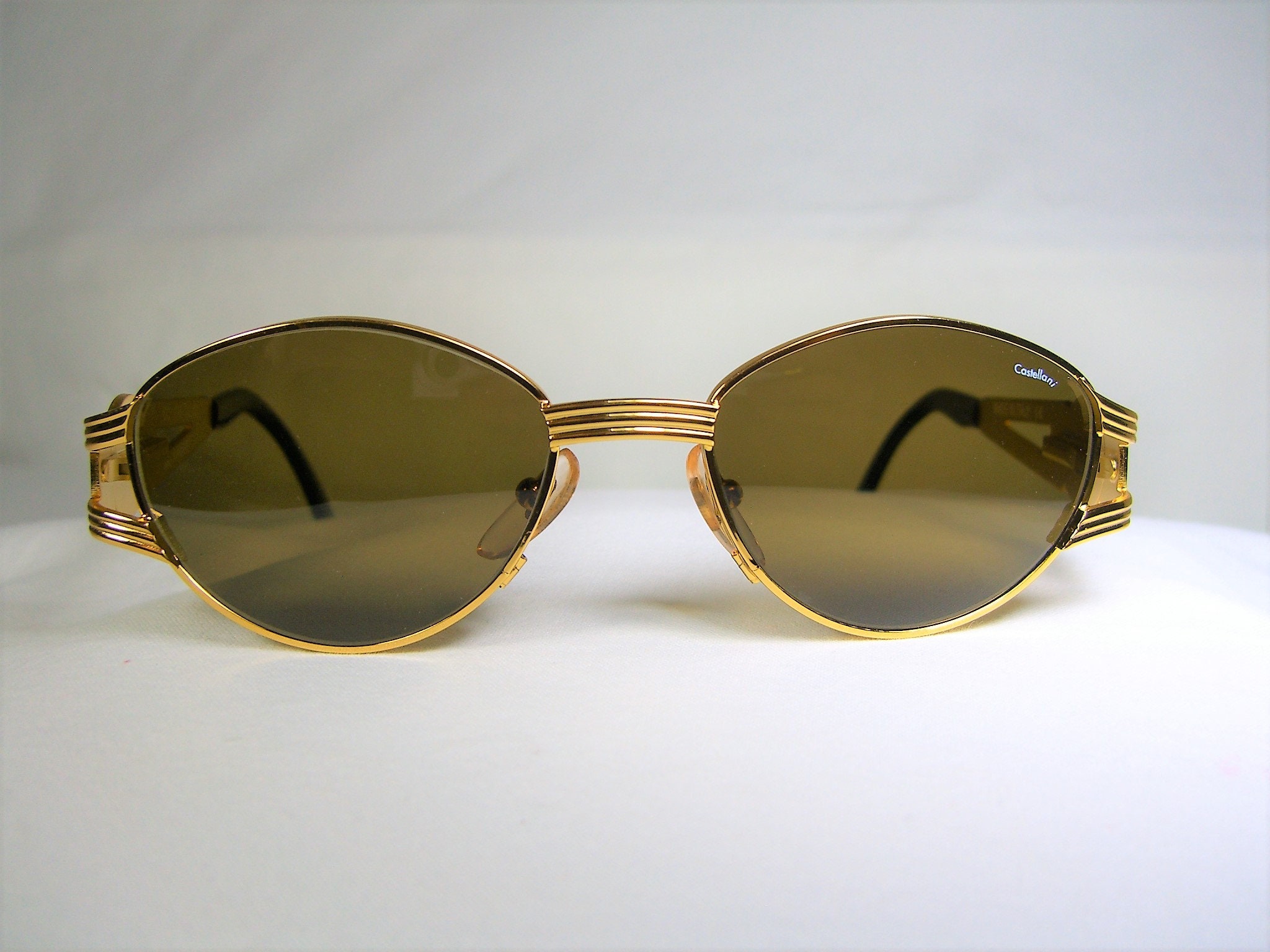 Castellani, Sunglasses, Oval, Detective's Special, Gold