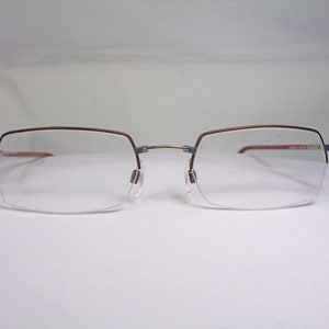 Longines, eyeglasses, Titanium, half rim, frames, square, oval, men&#39;s, women&#39;s, NOS, hyper vintage, rare