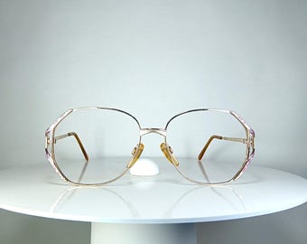 Mila Schon Brille vergoldet Scallop New Old Stock
