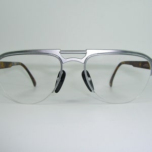 Esprit, eyeglasses, Aviator, Platinum plated, half rim, oval, frames, NOS, hyper vintage