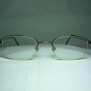 Charmant, eyeglasses, half rim, oval, round, gold plated Titanium, rare, women's,  frame, fine vintage