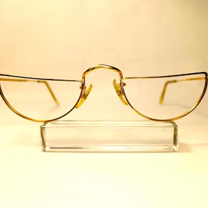 ALGHA アルガ ゴールドオーバルフレームメガネ レトロ、ヴィンテージ  