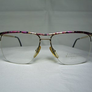 Christian Rothschild, eyeglasses, half rim, Gold plated, frames, square, oval,  NOS, hyper vintage