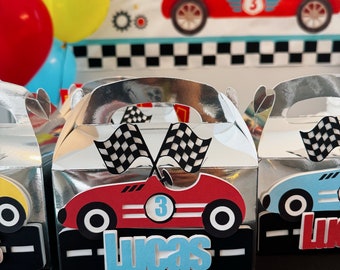 Racer Cars favor boxes. Car favors.