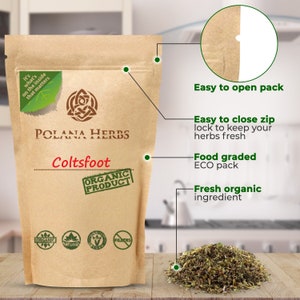 ORGANIC BIO COLTSFOOT Leaf Herb Herbal Tea (Tussilago farfara) Smokers Cough Remedy,Dry Cough Remedy,High in fibre