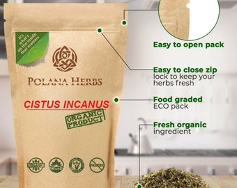 Organic Cistus Incanus Tea: Wildcrafted Rockrose Herbal Wellness